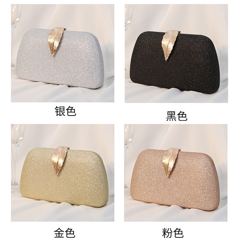 03 Nuova borsa da pranzo con scatola in foglie di metallo, borsa quadrata, abito da banchetto, piccola borsetta da donna_voghion.com