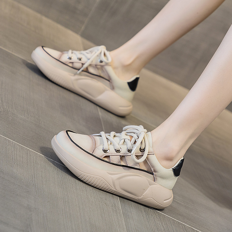 4cm Internal Height Increase, 2026 Spring New Leather Retro Soft-soled Thick-soled Fashion Sports Versatile Hollow_vogvips.com
