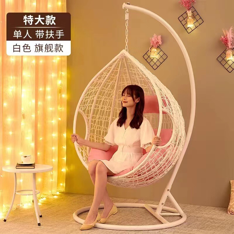 ハンギングバスケット籐椅子ハンギングチェアスイング屋外ホームガーデンロッキングチェア屋内寝室怠惰な椅子バルコニーハンモッククレードル|undefined