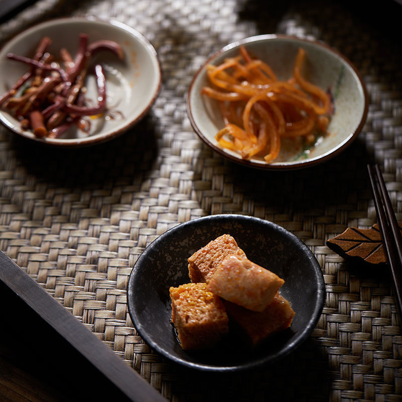 茶点盘釉下彩陶瓷调味碟小吃小菜圆形碟日式碟子复古手绘家用餐厅|undefined