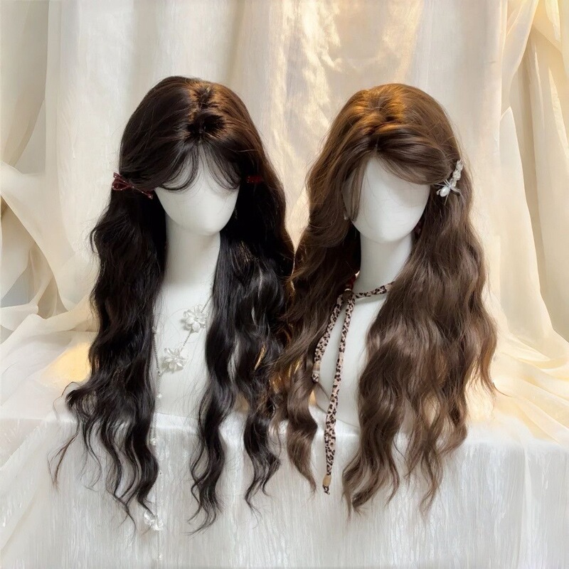 Kony Wig [Monica] Wool Curl Wig for Women with Round Faces, Full Head Cover, Realistic Hair, Makes Face Look Smaller, Fluffy