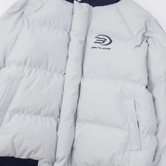 Moda nacional Color americano a juego lado a rayas de algodón acolchado abrigo de los hombres y las mujeres de invierno engrosada pareja de pan abrigo cálido