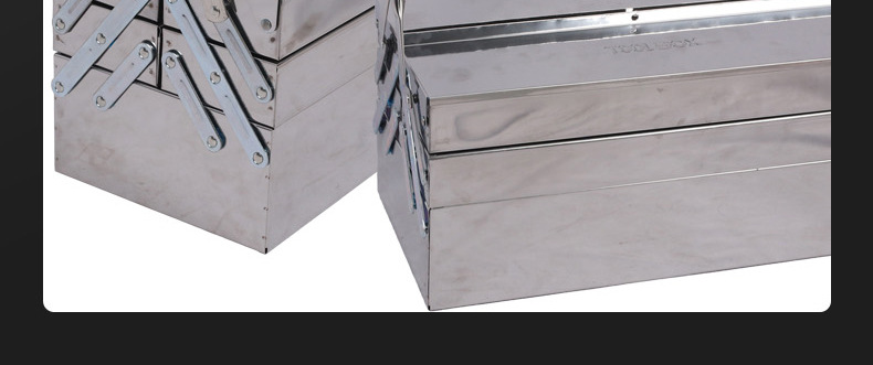 Stainless Steel Tool Box, Household Multi-Functional Hardware Three-Layer Folding Car Repair Storage Box