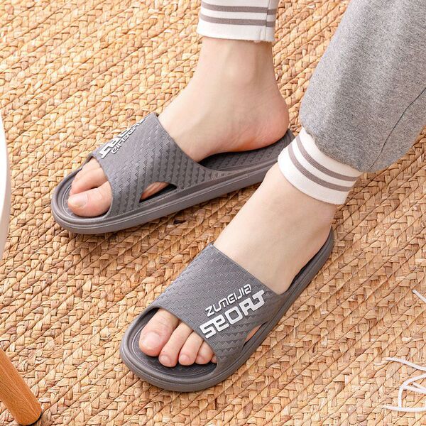 2023 new style slippers women's summer Korean-style fashionable non-slip wear-resistant mute soft thick bottom slip-on sandals for men