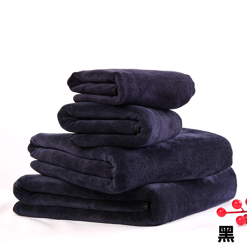 Black Towel Bath Towel Strong Absorbent Hair Dyeing and Dirt Resistant Black Towel for Hair barber Thickened Hair-free Wash Towel Bath Towel Black Towel Bath Towel Strong Absorbent Hair Dyeing and Dirt Resistant Black Towel for Hair barber Thickened Hair-free Wash Towel Bath Towel