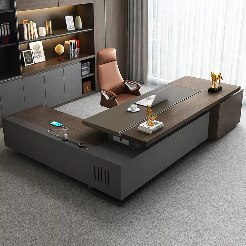 简约现代办公家具大气办公室经理桌椅组合总裁桌大班台老板办公桌