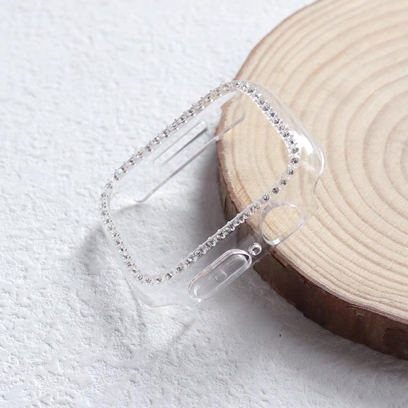Aplicable para Apple Watch con caja de protección de perforación S10 Apple Watch con diamante S9 caja de borde Ultra Watch Protector