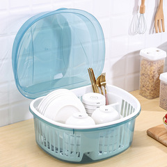 Kitchen bowl and utensil drain rack sink storage single-layer Japanese plastic bowl and plate rack simple small bowl shelf cabinet