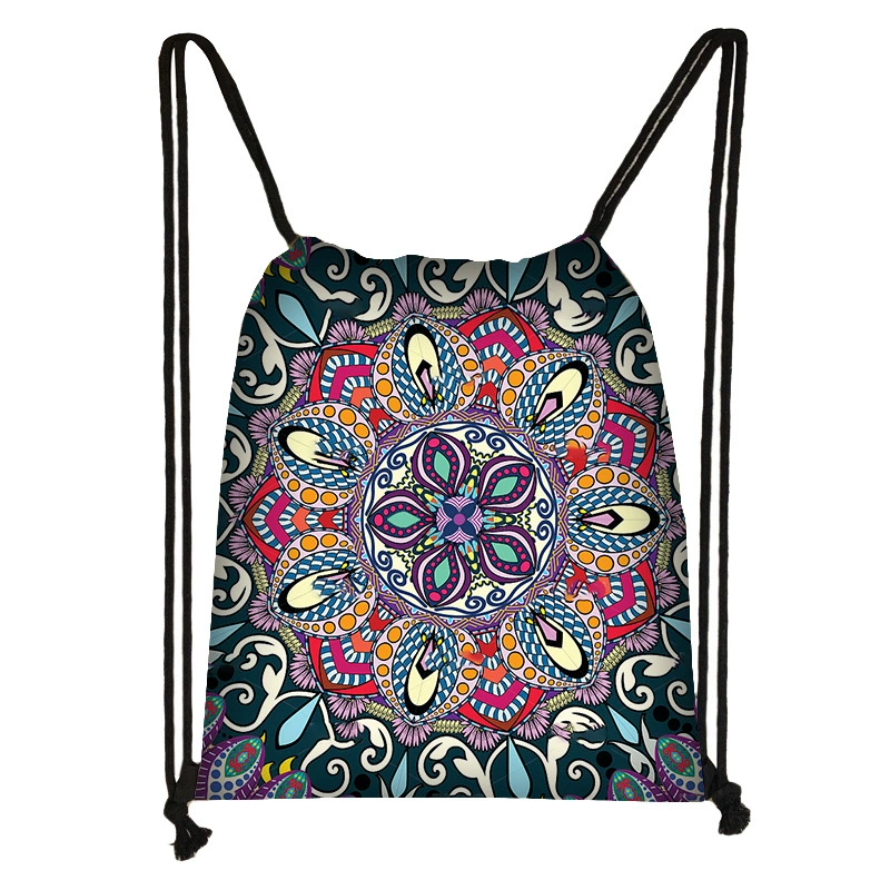 Детский складной рюкзак с карманом на шнурке, новым дизайном, мультяшным принтом, для хранения, оптом, горячая распродажа