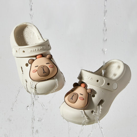 Children's two-wear hole shoes summer cute kappibala soft bottom excrement feeling home indoor non-slip slippers wholesale