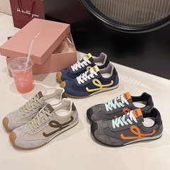 2.5内增高德训鞋女2025年秋季爆款增高复古百搭休闲运动板鞋女