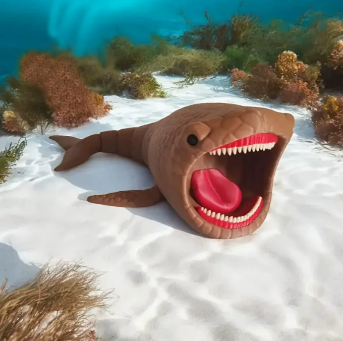 Кукольная игрушка Sea Eater 3D-печатная модель, гигантское морское чудовище Мая Бру Левиатан, движущиеся украшения