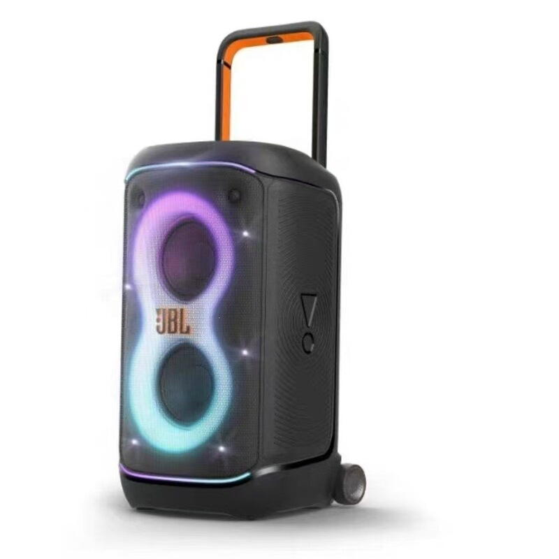 J.B.Lpartybox520 Outdoor Trolley High-Power Bluetooth Speaker Portable Karaoke Square Dance Light-Up Speaker