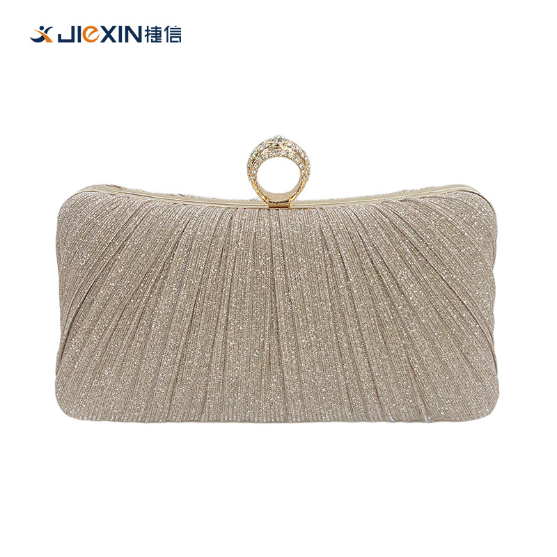New Evening Bag Pleated Clutch Party Bag New Chinese Style Banquet Bag Women's Crossbody Pleated Gown Cheongsam Bag - Thumbnail 7