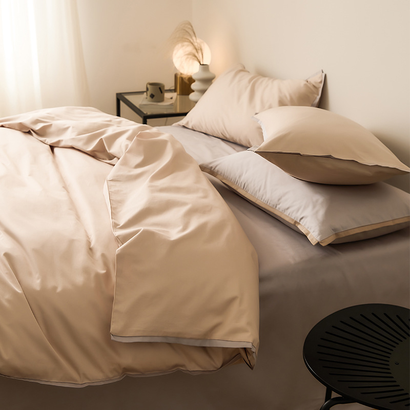 Elegant Bedding Set In Pure Cotton Nordic Style Four Piece Bed Set_voghion.com