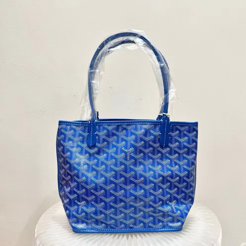 Goyard Goya Dog Tooth Bag New Vegetable Basket Mini Tote Bag Double-Sided Shopping Bag Casual Handbag