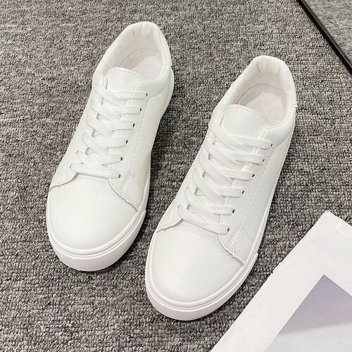 Women's Winter/Summer 2025 Fashionable Casual Sneakers with Thick Sole Design, Comfortable and Versatile White Shoes