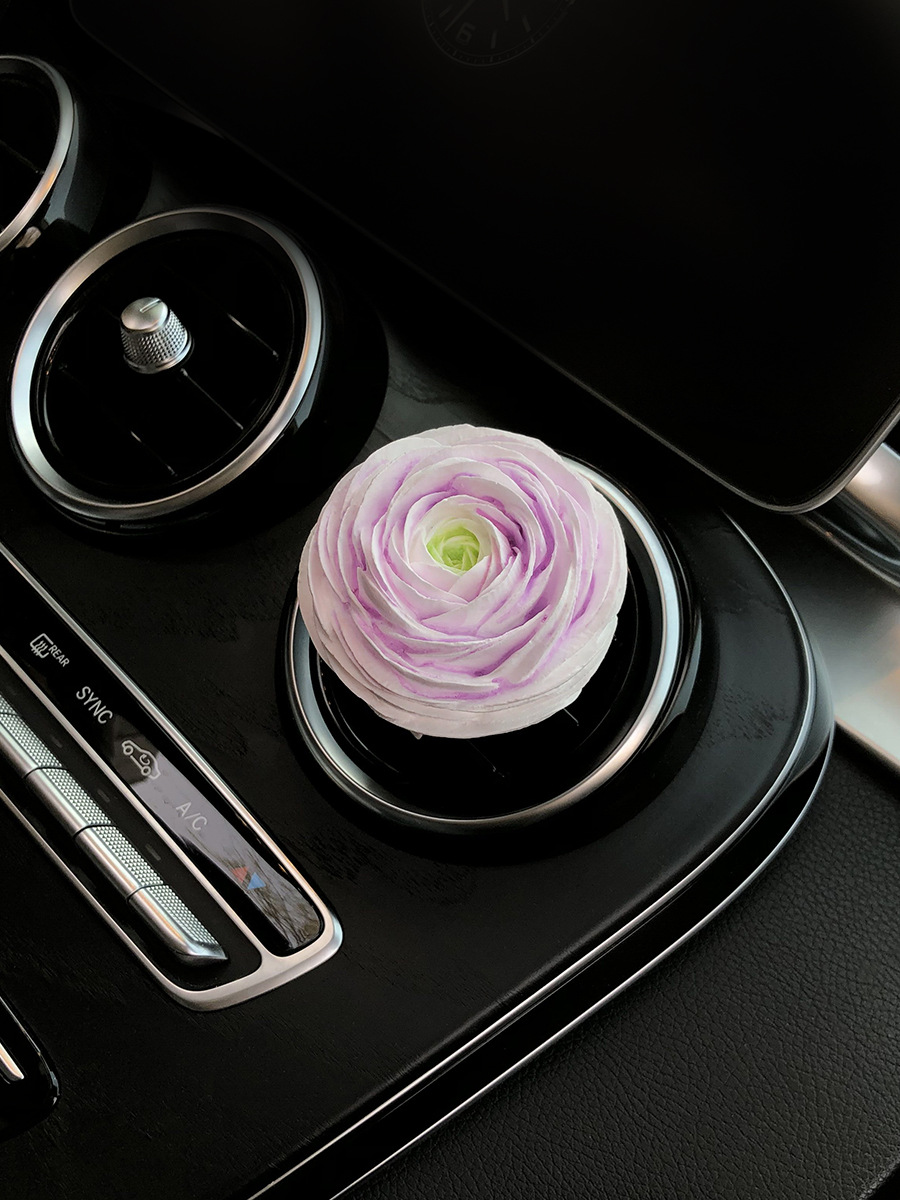 Car aromatherapy perfume wholesale Buttercup peony car air conditioning outlet decoration car expansion stone ornaments women