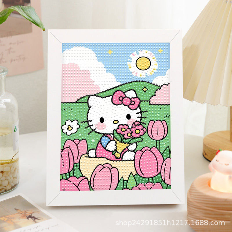 Diamante nuevo lápiz de dibujos animados pequeño nuevo pegatino diy puzzle manual regalo de cumpleaños para niños estudiantes