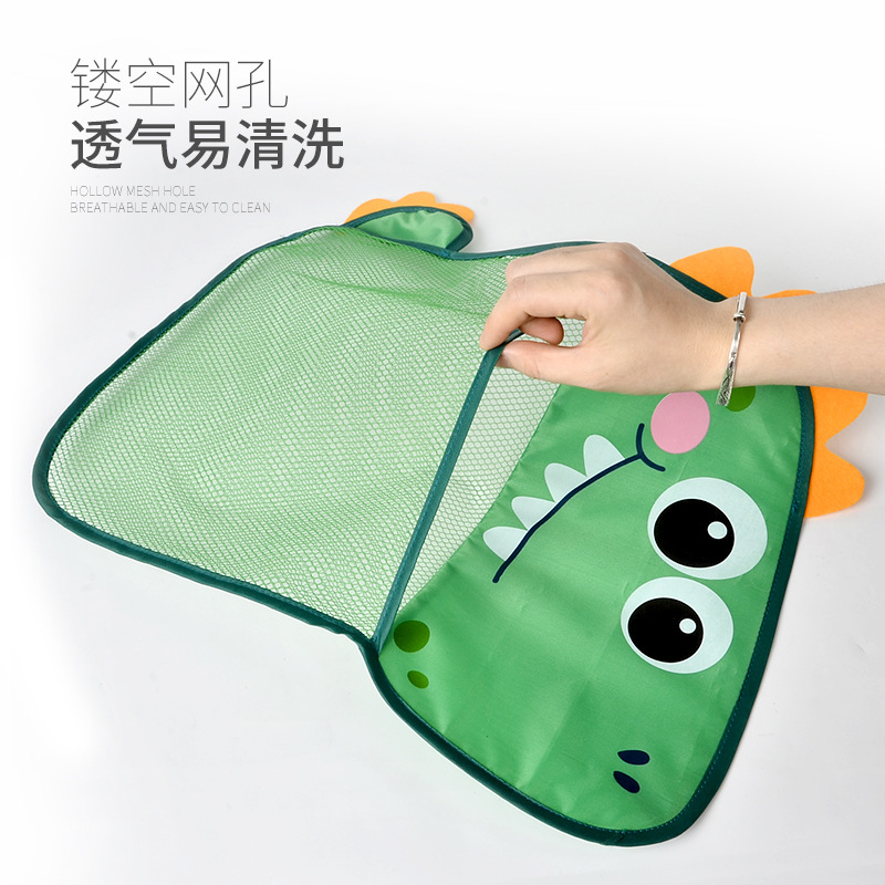 Bolsa de almacenamiento de juguetes para niños transfronterizos bolsa de red de almacenamiento de baño de bebé de dinosaurio baño con ventosa secado bolsa de drenaje colgante