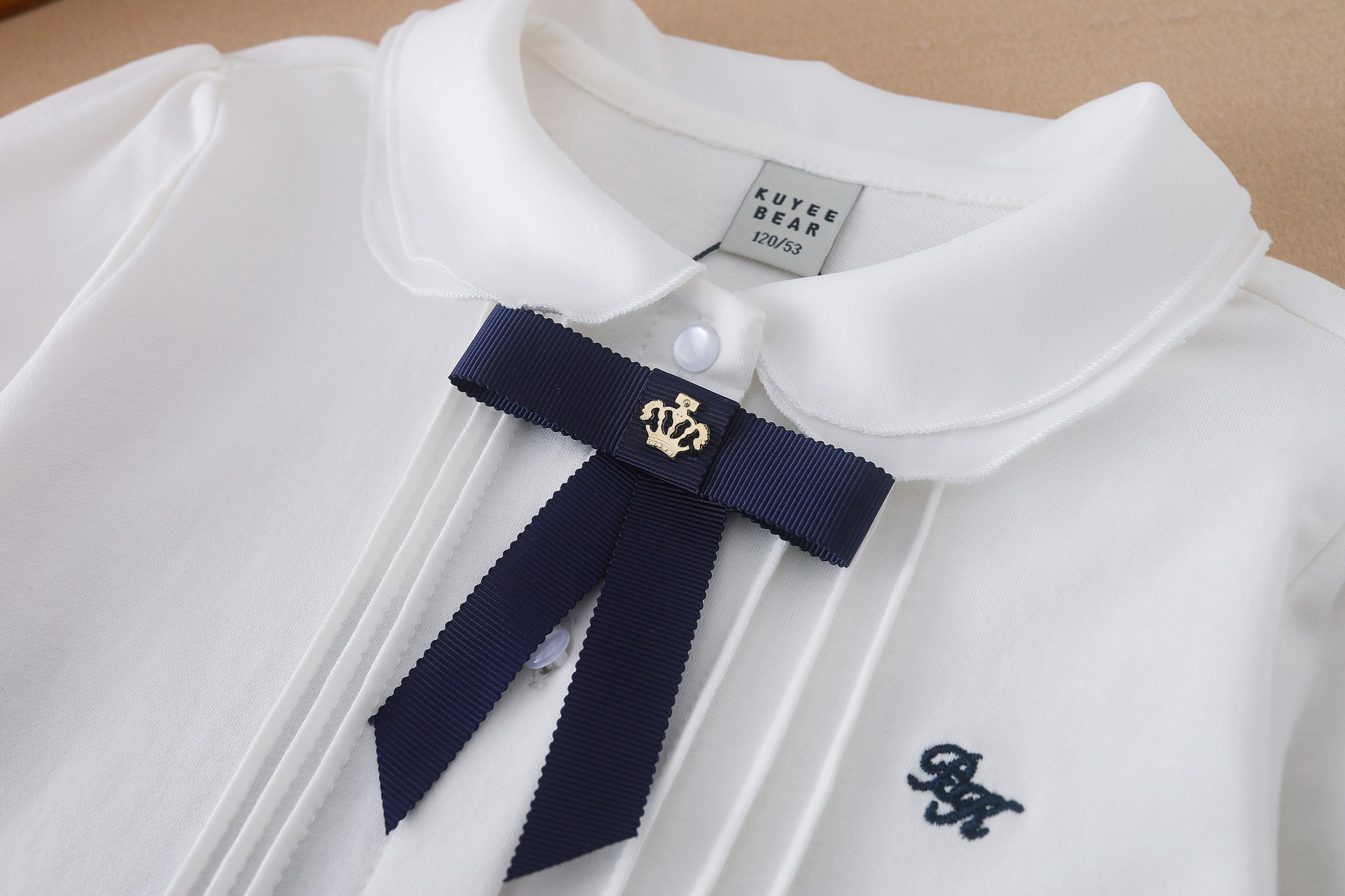 Camisa de las niñas de manga larga primavera camisa blanca de los nuevos niños camisa de la muñeca de algodón