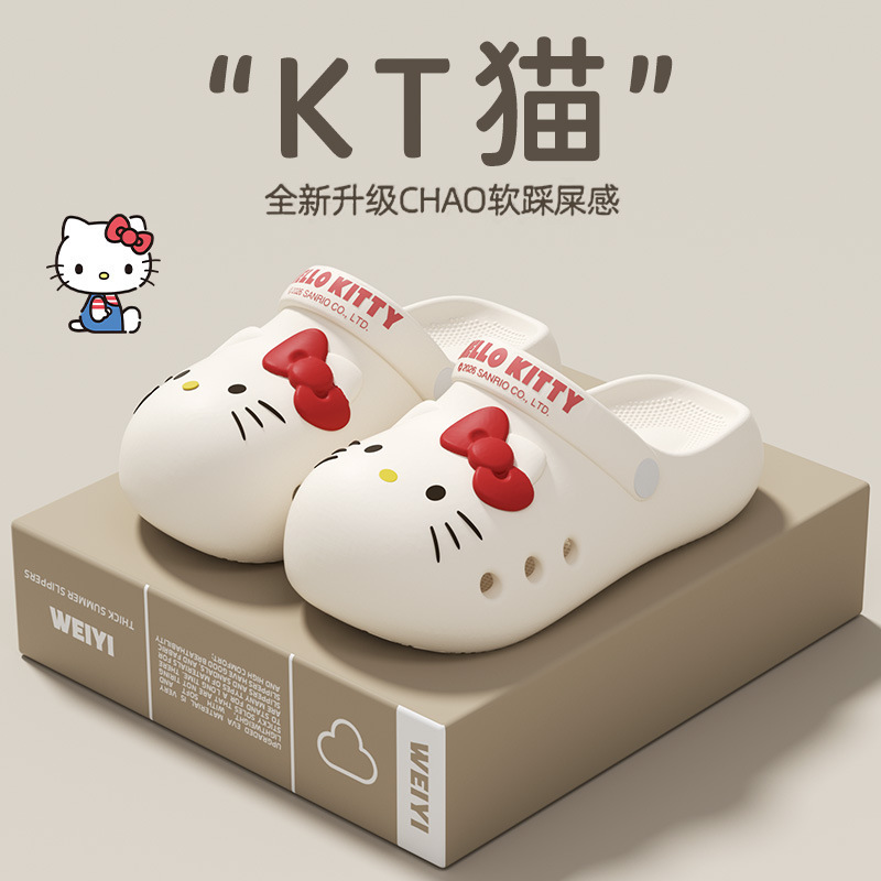 Summer Vacation Soft-Soled Outdoor Kitty Cat Clogs, Non-Slip, Odor-Resistant, Thick-Soled Cartoon Versatile Clogs for Women Summer Vacation Soft-Soled Outdoor Kitty Cat Clogs, Non-Slip, Odor-Resistant, Thick-Soled Cartoon Versatile Clogs for Women