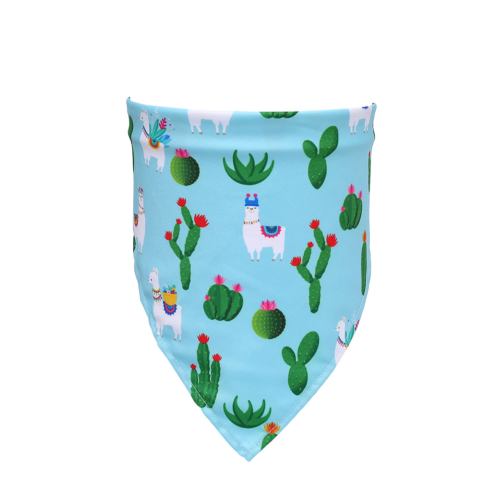 Fábrica de dibujos animados adorables toallas de saliva para mascotas perros toallas triangulares para mascotas perros pequeños y medianos bufandas para mascotas