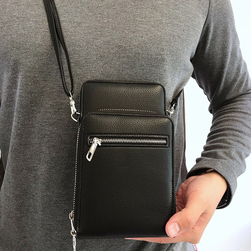 2024 new bags for men, solid color zipper bag, men's crossbody bag, outdoor messenger bag, shoulder tool bag