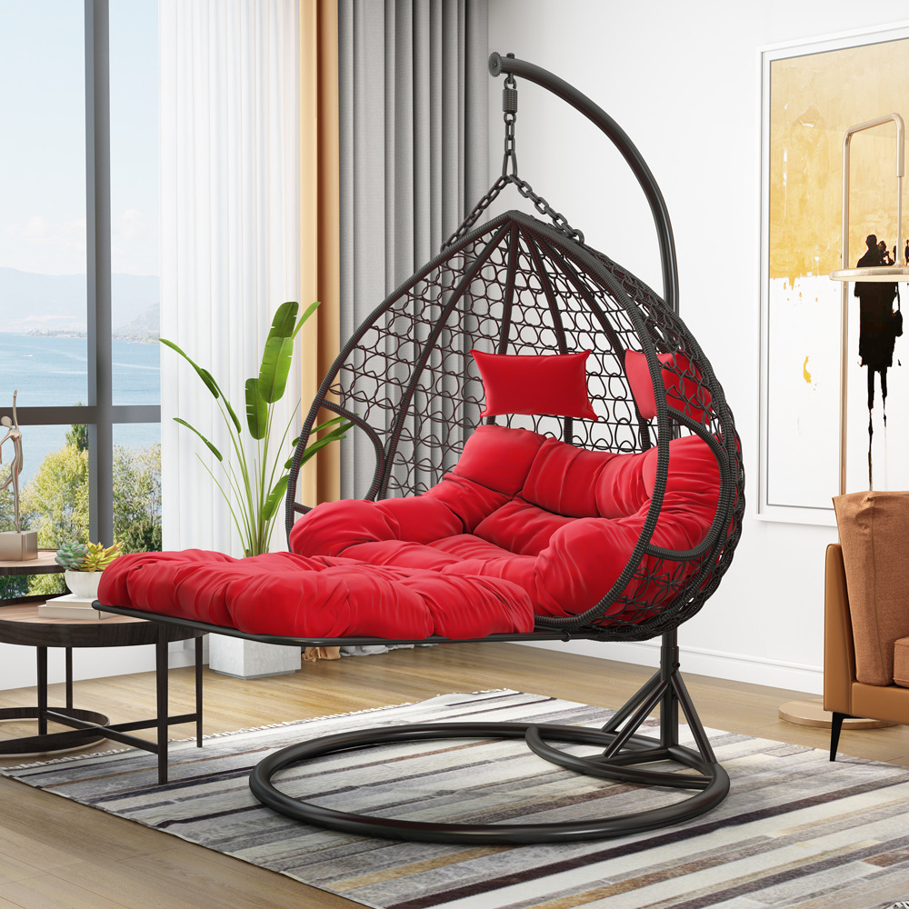 Silla Colgante o Cuna de Ratán para Exteriores - Para Jardín, Hotel o Balcón, Estilo Nórdico
