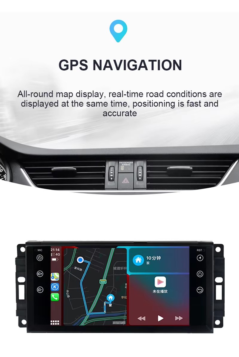 Suitable for 7inch Universal Jeep Compass Wrangler Dodge Chrysler Android Large Screen Car Navigation