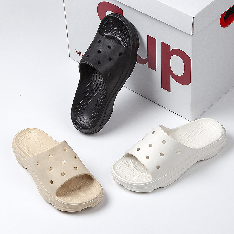 Zapatillas de pareja verano nuevo estilo doméstico interior antideslizante para hombres y mujeres zapatillas casuales multifacéis una zapatilla ligera de EVA