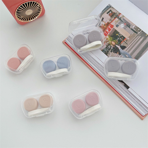 Japanese small fresh contact lens box portable contact lens box small and cute ins salt companion storage box