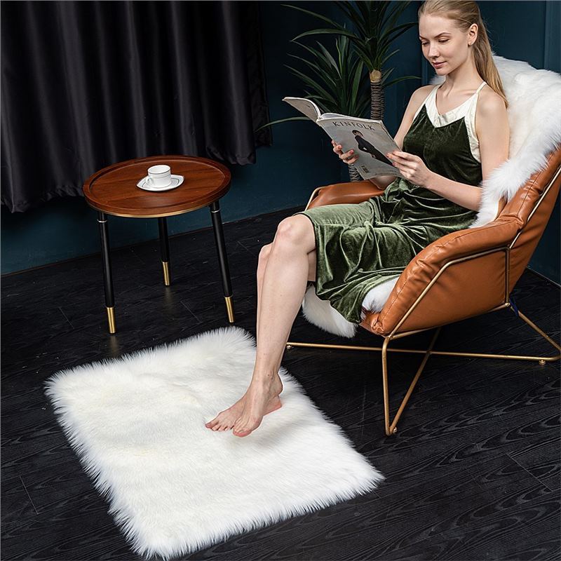Nordicins sala de estar alfombra dormitorio adornos cama cama habitación de niña mesa de té negro red cama debajo de alfombra de peluche