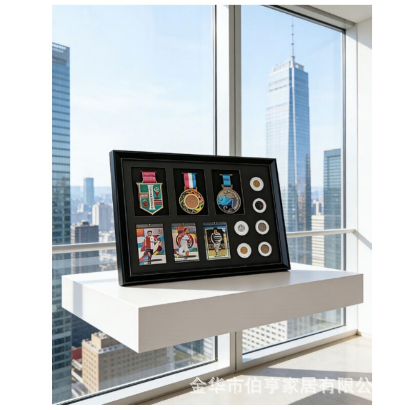 Medal Display Frame Marathon Medal Display Stand Photo Frame Display Stand Honor Award Badge Holder Storage Box