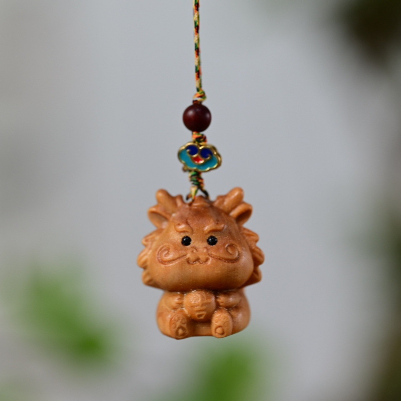 崖柏十二生肖中式百款紫檀香汽车钥匙扣可爱包包手机挂件吊坠|undefined