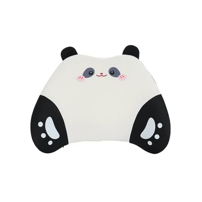 Seat cushion, seat cover: Seasons, Cartoon Cute Panda Car Seat - ice-silk-memory-foam-ears-panda-waistrest