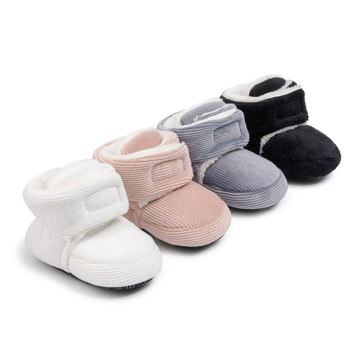 New baby shoes winter warm cotton shoes Velcro sleeve boots soft sole toddler shoes Baby shoes