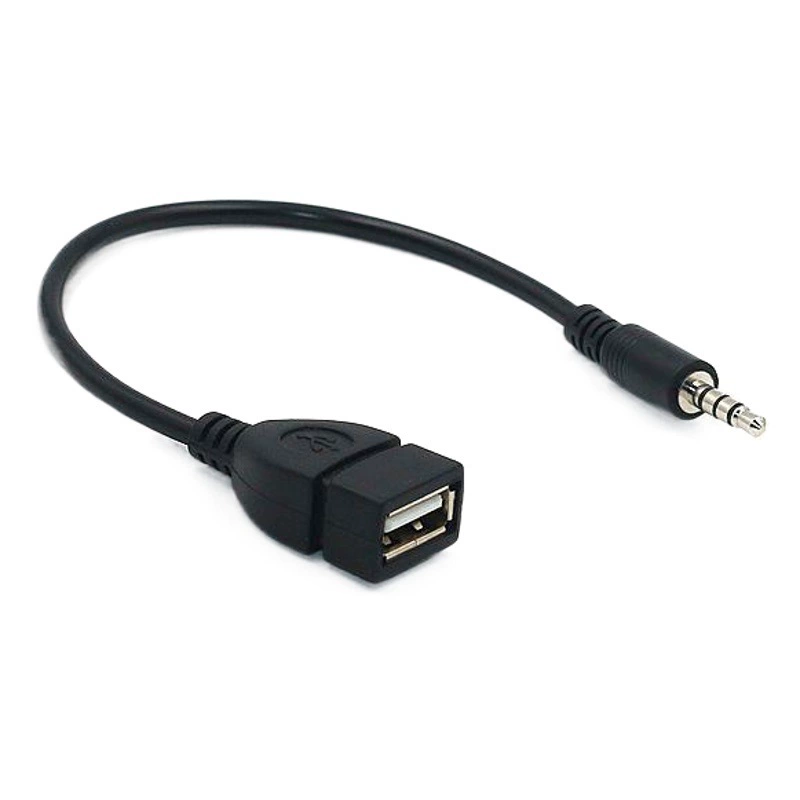 Автомобильный mp3-адаптер USB-гнездо на 3,5 мм U-образный диск 12 В автомобильный CD-плеер Aux автомобильный аудиокабель