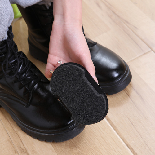 Shoe polish, leather shoe maintenance and brightening artifact, double-sided sponge, colorless shoe wax brush, shoe polish that shines brightly with just one wipe