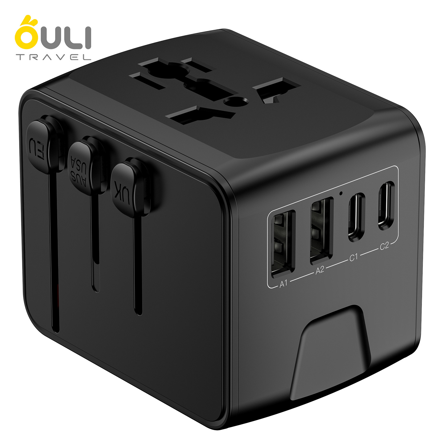 Nuevo enchufe de conversión de salida de identificación inteligente 3USB + TYPE-C para viajar al extranjero, negocios, estudiar en el extranjero y viajar