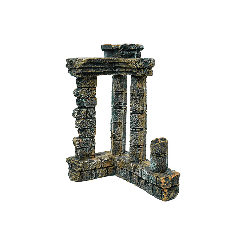 Simulación de columna romana rota, acuario de paisajismo, decoración de acuarios, peces y camarones para evitar la creatividad, venta caliente de péndulo transfronterizo