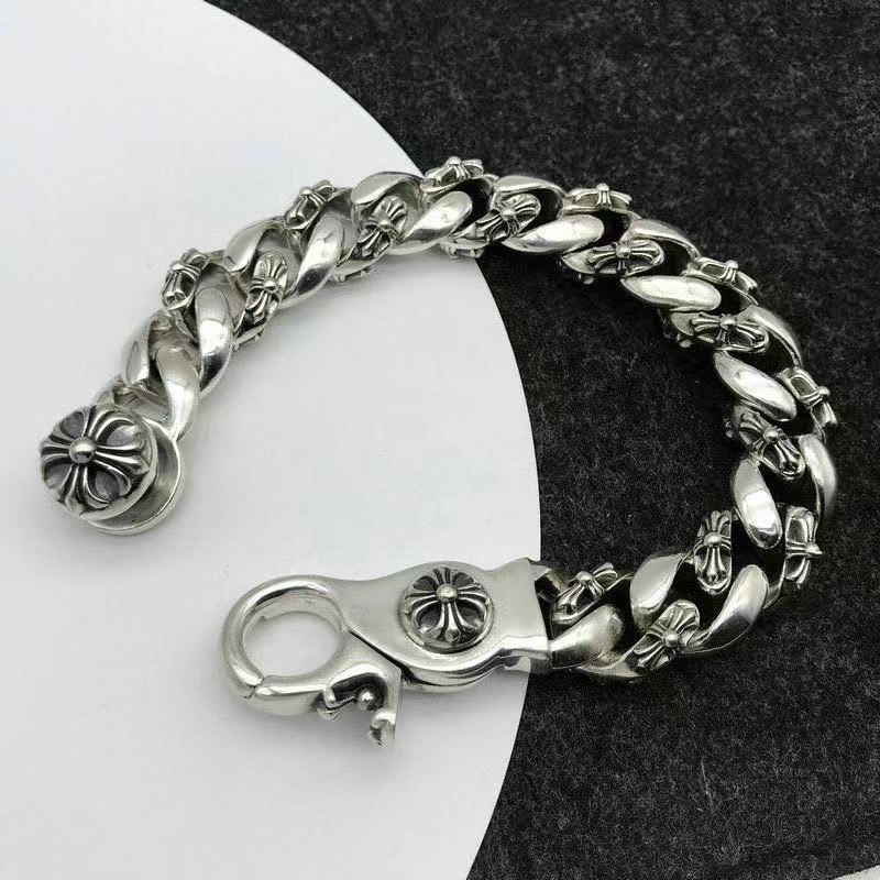 Copper Material Solid Color Pattern Men's Gender Copper Hip-Hop Retro Solid Color Bracelets