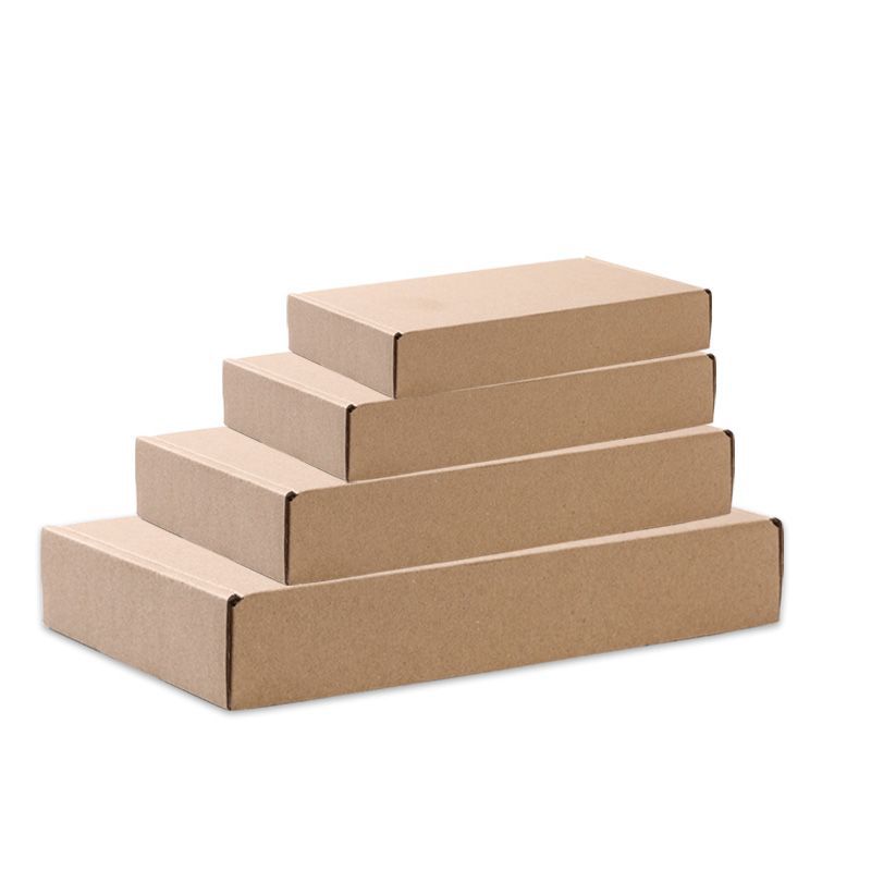 Cajas de cartón para envíos aéreos en stock, venta al por mayor, cajas pequeñas de papel, embalaje postal rectangular, cajas bajas, cajas planas para envíos exprés, cajas planas de media altura