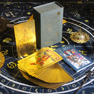 Gold Foil Tarot Rose Gold Tarot Wholesale Tarot Color Printing Tarot Plastic PET Waterproof Tarot Description