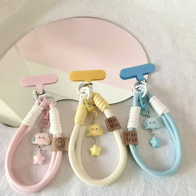メーカー卸売インサイレントクラウドハンギングチェーンスター携帯電話ストラップリストバンドショートかわいいペンダントキーホルダー|undefined