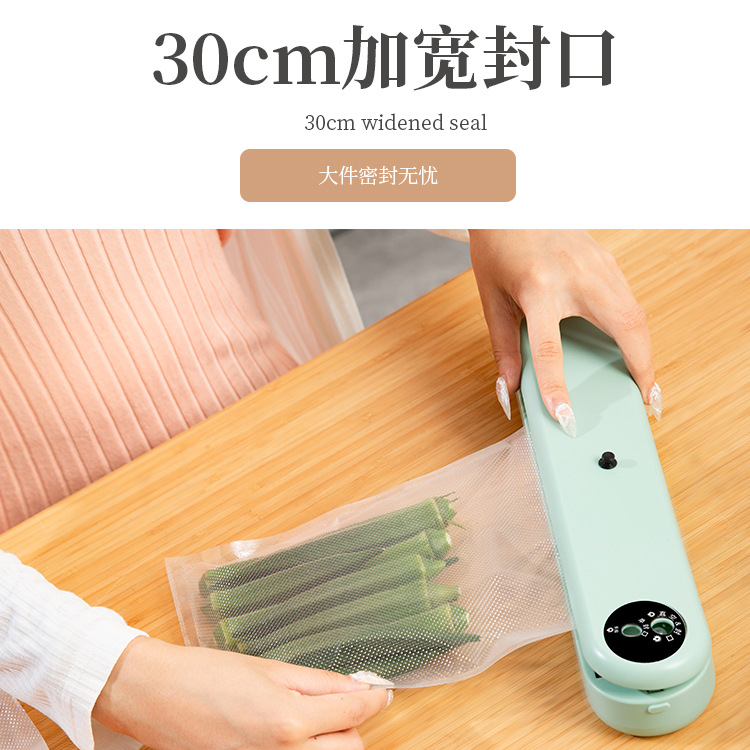 Vacuum Sealing Machine, Small Home Use Food Preservation Automatic Sealing Vacuum Snack Packaging Bag Compress Sealing Machine