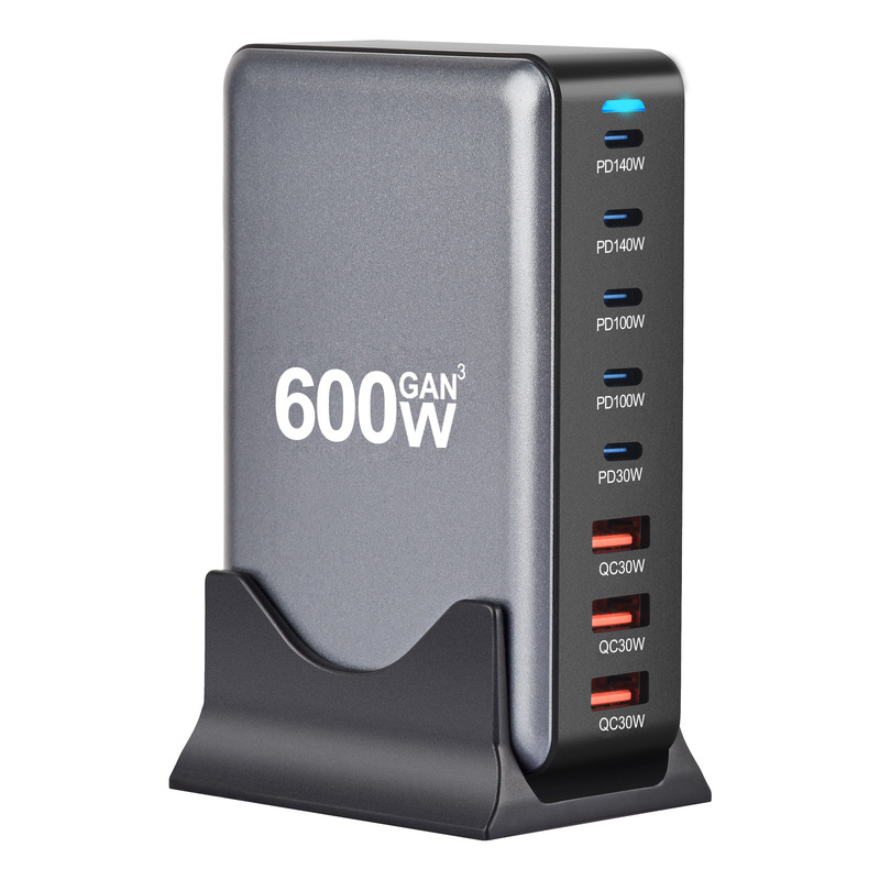 New 600W Gallium Nitride Desktop Charger Pd3.1 Adapter Cross-Border New Product Single-Port 140W Multi-Function Fast Charging Head New 600W Gallium Nitride Desktop Charger Pd3.1 Adapter Cross-Border New Product Single-Port 140W Multi-Function Fast Charging Head