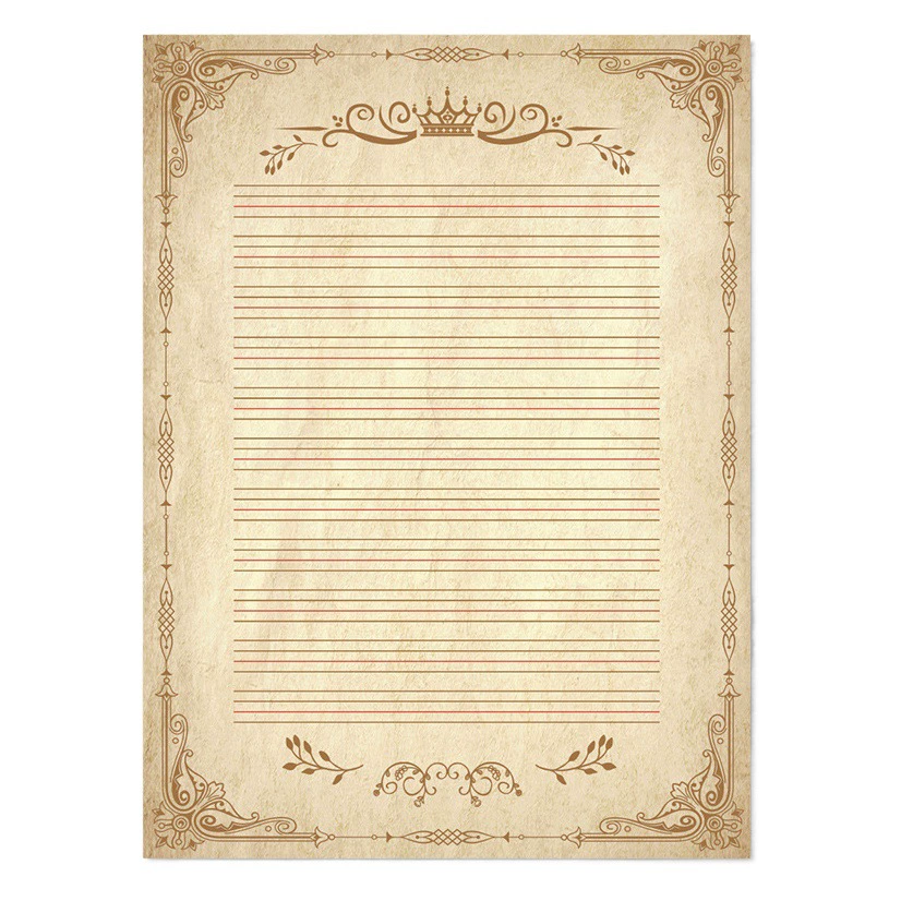 A4 English Works Взрослые Студенты Английский Бумага для четырехстрочной каллиграфии Жесткая ручка Круглая бумага для каллиграфии в европейском стиле