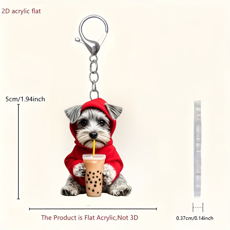 Cartoon Animal Series Acrylic Keychain Schnauzer / West Highland Terrier / Monkey-Shaped Cute Pendant Cartoon Animal Series Acrylic Keychain Schnauzer / West Highland Terrier / Monkey-Shaped Cute Pendant
