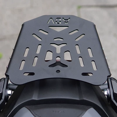Suitable for Honda ADV350 front and rear bumper exhaust bumper motorcycle anti-drop bumper accessories one-stop modification (Motorcycle bumper) - black-panel-rear-shelf